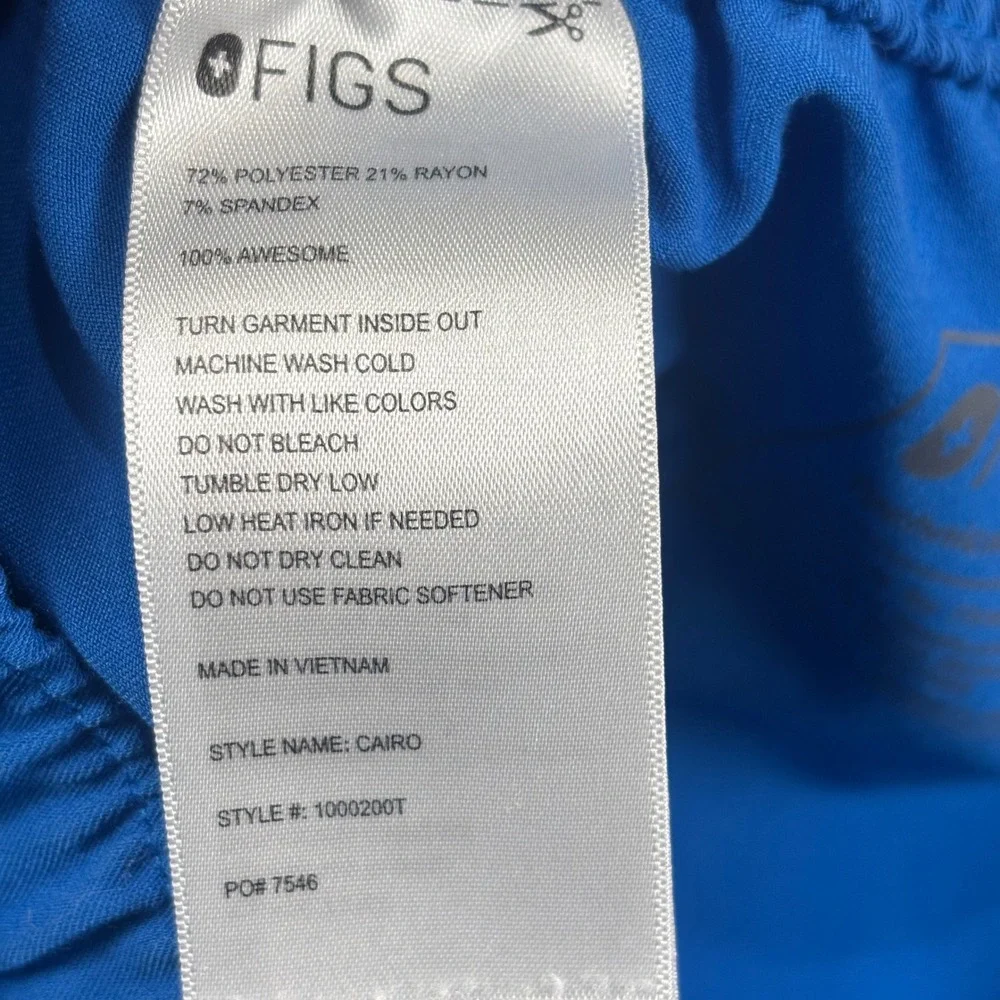 FIGS Cairo Cargo Scrub Pants Mens MT Blue Technical Collection 1000200T